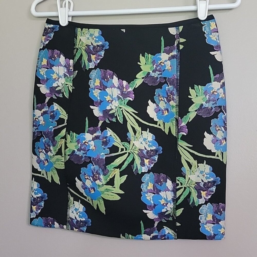 Elizabeth And James Black Green Blue Purple Mini Skirt Size XS